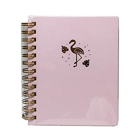 Sổ Ghi Nhớ Lò Xo Bìa Cứng Goden Foil - 82430 - Hình Hồng Hạc