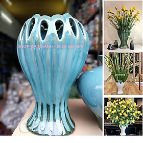 Mua Bình cắm hoa tay Phật men hỏa biến cao 30 cm  gốm sứ Bát Tràng