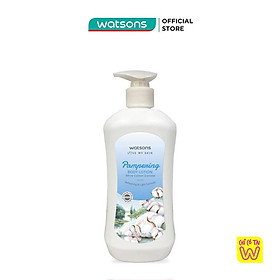 Sữa Dưỡng Thể Watsons Trắng Da Pampering Body Lotion White Cotton Scented 550ml.