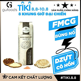 Bánh gạo lứt nguyên hạt GUfoods - Vị Đường ăn kiêng - Vị ngọt dễ ăn - Tập gym, Giảm cân, Eat clean