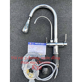 Mua Vòi bếp  vòi chậu rửa bát nóng lạnh  dây rút 3 đường nước ( tích hợp vòi lọc RO). Hàng chuẩn công ty