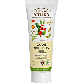 Tẩy tế bào chết cho da mặt Zelenaya Apteka chiết xuất mật ong và cafe 75ml