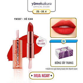 Son Thỏi Lì Mịn Chotto Matte Yumeisakura Đỏ Cam Candy Apple Lipstick YMS07 3.5g