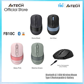 Mua  Tặng túi phụ kiện đựng cáp sạc  Chuột văn phòng Wireless Bluetooth A4TECH FB10C - Hàng chính hãng