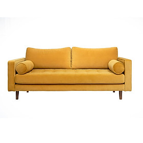 Mua Sofa băng phòng khách Velvet Yellow Tundo bọc nhung cao cấp