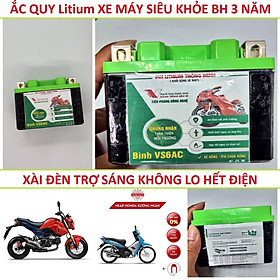 Ắc quy Litium xe máy bản nâng cấp siêu khỏe chuyên dùng độ đèn trợ sáng lắp các xe