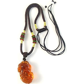 Dây chuyền tỳ hưu tài lộc thạch anh vàng ấn độ MS624 