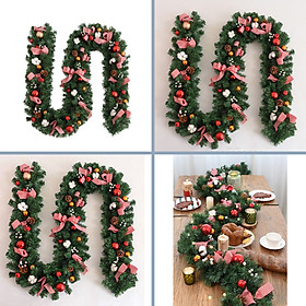 Mua Dây Lá Thông KCS01 Nơ Vải Ca Rô Đỏ  Trang Trí Noel Giáng Sinh