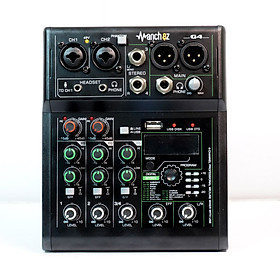 Mua Bàn Mixer G4 mini 2022 - 88 chế độ vang  3 kênh (2 mono  1 stereo) - Tích hợp nguồn 48V dành cho micro thu âm - Đầy đủ kết nối Bluetooth  USB  XLR  6.5mm  Canon - Mixer chuyên dụng cho loa kéo  dàn karaoke gia đình  thu âm  livestream - Hàng nhập khẩu