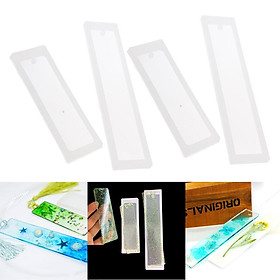 4Pcs Resin Silicone DIY Mould for Epoxy Resin Jewelry Bookmarks Craft Making