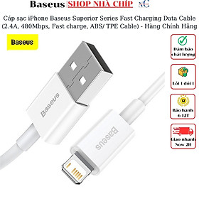 Cáp sạc iPhone Baseus Superior Series Fast Charging Data Cable (2.4A, 480Mbps, Fast charge, ABS/ TPE Cable) -  Hàng Chính Hãng 