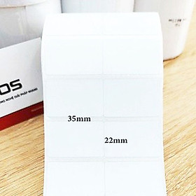 Loại Tốt - Combo 5 Cuộn Giấy Decal Nhiệt 2 Tem 35mmx22mm In Tem Mã Vạch Sẵn Keo Dài 25m (72mmx22mm)- Hàng Chính Hãng