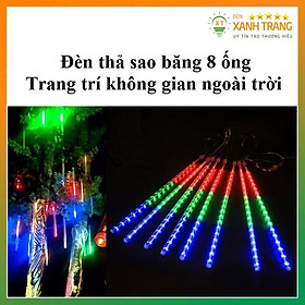 Mua Đèn thả sao băng 8 ống trang trí thả cây cối trang trí Noel  Tết không gian ngoài trời chống nước