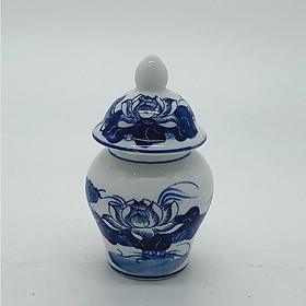Mua Chóe thờ sen màu men xanh lam
