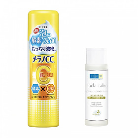Bọt Rửa Mặt Dưỡng Trắng Chống Thâm Nám Melano CC Whitening Foaming Wash (150g) + Tặng Dầu Tẩy Trang Dưỡng Ẩm Hada Labo (40ml)