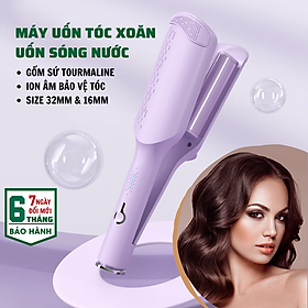 Máy uốn tóc xoăn sóng nước Boorui YS-665  Máy làm tóc tạo kiểu chuyên nghiệp chuẩn salon,nóng nhanh gốm sứ, ion âm bảo vệ tóc không bị hư tổn, 2 size u