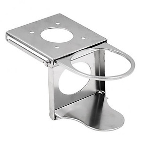 2X Stainless Steel Folding Drink Cup Holder Foldable Adjustable for Boat Car RV