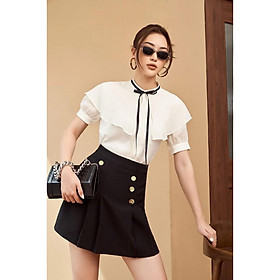 LADY ME by Eva de Eva Áo sơ mi tay ngắn cổ nơ 21SSMO005T