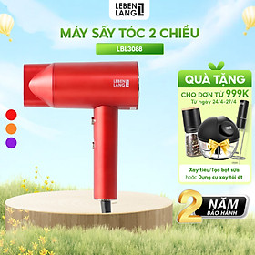 Máy sấy tóc Lebenlang LBL3088 công suất 2000W, sấy 2 chiều nóng lạnh, chống xơ rối tóc bằng công nghệ ion - hàng chính hãng - Đỏ