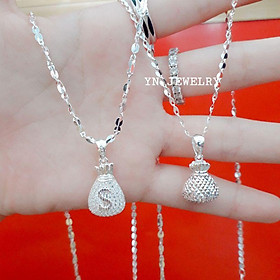Dây chuyền bạc liền mặt túi tiền YN JEWELRY
