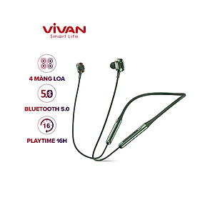 Mua Tai Nghe Bluetooth Đeo Cổ Thể Thao VIVAN Liberty N100 Kháng Nước IPX4 - Hàng chính hãng