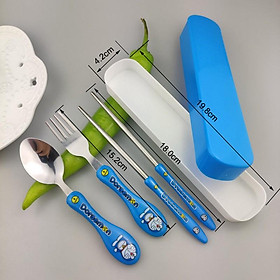 Mua Bộ muỗng nĩa hoạt hình cho bé ( có hộp đựng)