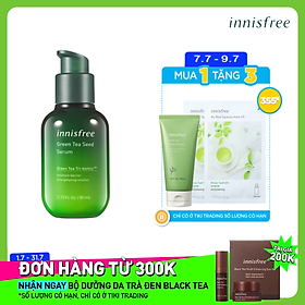 Tinh chất dưỡng ẩm cô đặc từ trà xanh và dầu hạt trà xanh tươi Jeju Innisfree The Green Tea Seed Serum 80ml - NEW