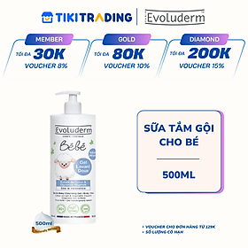Sữa tắm gội cho bé Evoluderm 500ml