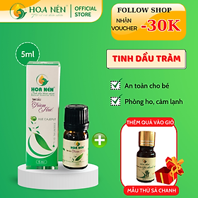 Tinh dầu Tràm Huế nguyên chất Hoa Nén 5ml - Chuẩn VietGAP - Chăm sóc sức khỏe mẹ và bé 