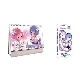 Nơi bán Combo 2 món anime chibi RE:ZERO Bắt Đầu Lại Ở Thế Giới Khác gồm quyển lịch kèm hộp ảnh bookmark - Giá Từ -1đ