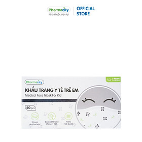 Khẩu trang y tế trẻ em 3 lớp Pharmacity ngăn bụi bẩn và lọc khuẩn trên 99% 