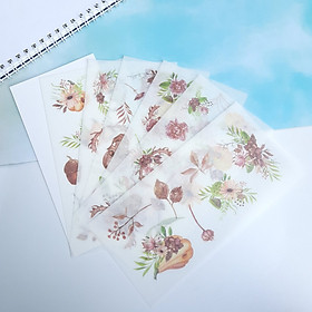 Bộ 6 Tấm Sticker Vườn Hoa Ma Quái