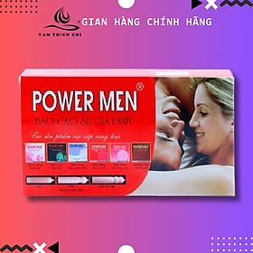 Bao cao su mỏng truyền nhiệt Powermen Gia đình (Hộp 12 cái)