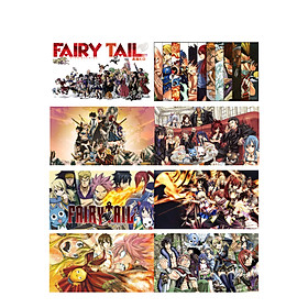 Poster 8 tấm A4 Fairy Tail Hội Pháp Sư anime tranh treo album ảnh in hình đẹp (MẪU GIAO NGẪU NHIÊN)