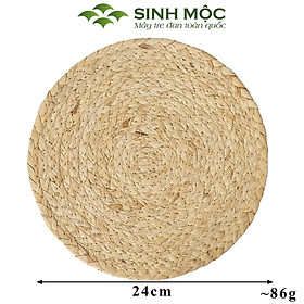 Mua Tấm lót bèo lục bình tự nhiên  lót lục bình trang trí bàn ăn  lót cốc  lót ly lục bình Sinh Mộc - M2014