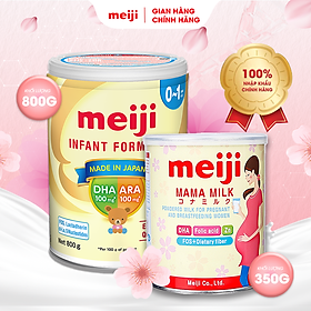 Combo 1 Hộp Thực Phẩm Bổ Sung Meiji Mama Milk (350g) Và 1 Hộp Sản Phẩm Dinh Dưỡng Công Thức Meiji Infant Formula (800g)