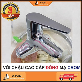 Vòi chậu rửa mặt lavabo Rangos RG-01V hàng cao cấp đồng mạ crome