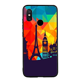 Ốp lưng viền TPU cho Xiaomi Mi 8 - Travelling