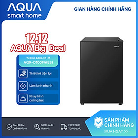 Tủ lạnh Aqua 90 lít AQR-D100FA(BS) - Freeship toàn quốc - Hàng chính hãng - Bảo hành 2 năm