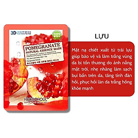 Hình ảnh Mặt Nạ 3D Foodaholic Natural Essence Mask Pomegranate (Lựu) Dưỡng Da 23g