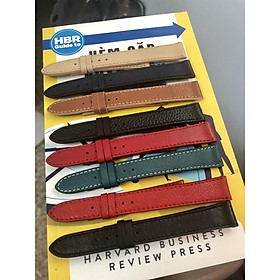 Dây đồng hồ da bò các màu đủ size 10 12 14 16 18 20 22