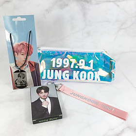 Combo Bóp viết Hologram Lomo card Jung Kook