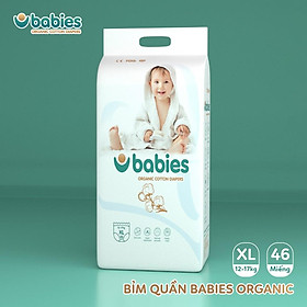 Tả quần Babies Organic 46 miếng size XL 12-17kg