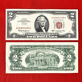 Mua Tờ 2USD mộc đỏ  2 dollar cổ phát hành 1963