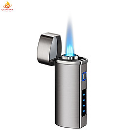 Mua Bật lửa khò 3 tia công tắt điện đánh lửa sạc pin  bơm gas sử dụng độc đáo và tiện lợi