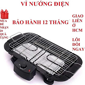 Bếp nướng điện Electric Barbecue Grill không khói mini đa năng vỉ lò nướng ngoài trời bảo hành 30 ngày