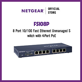 Mua Bộ Chia Mạng 8 Cổng Switch Netgear FS108P 5 Port Fast Ethernet Unmanaged with 4 Port PoE - Hãng Chính Hãng