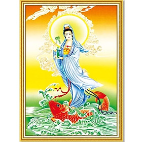 Mua Tranh đính đá Phật Quan Âm Lg1572 (55x75) chưa đính
