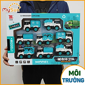 Mô hình đồ chơi xe quân sự quân đội bộ đồ xe phóng tên lửa xe rada xe bồn đồ chơi MySun