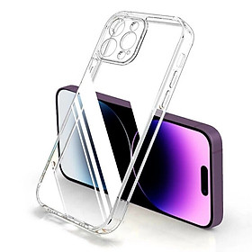 Ốp lưng bảo vệ camera trong suốt cho iPhone 14 Pro Max (6.7 inch) hiệu Memumi Glitter siêu mỏng 1.5mm độ trong tuyệt đối, chống trầy xước, chống ố vàng, tản nhiệt tốt - hàng nhập khẩu